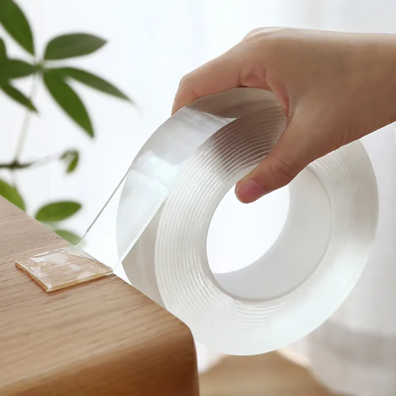 3 Meter - Transparent Strong Double Sided Nano Tape Heavy Duty Traceless Washable Reusable Adhesive Tape For Home Office And Wall Mounting - Image 2