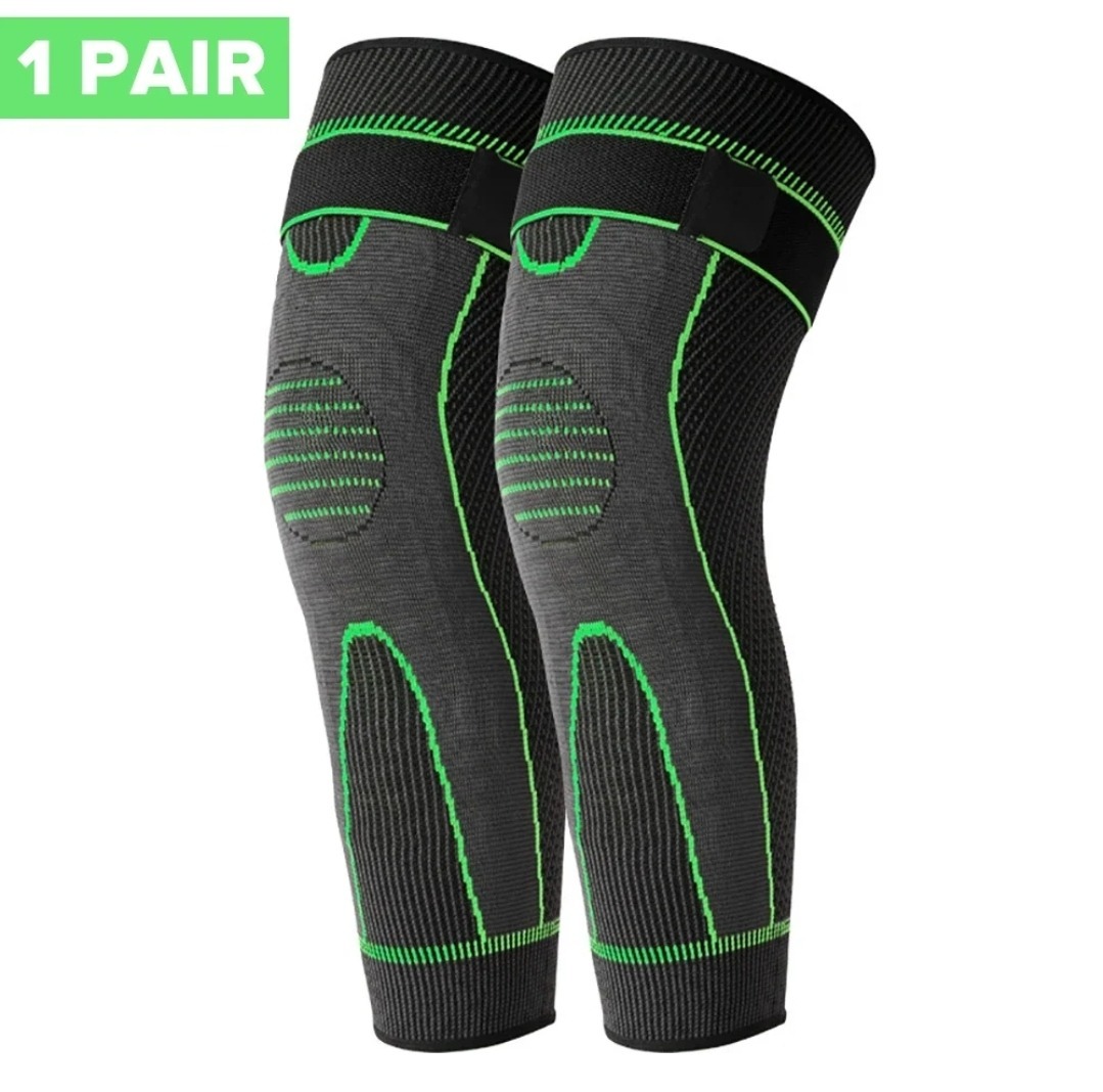 Adjustable Compression Knee Support Sleeves with Elastic Strap (1 Pair) - Image 3
