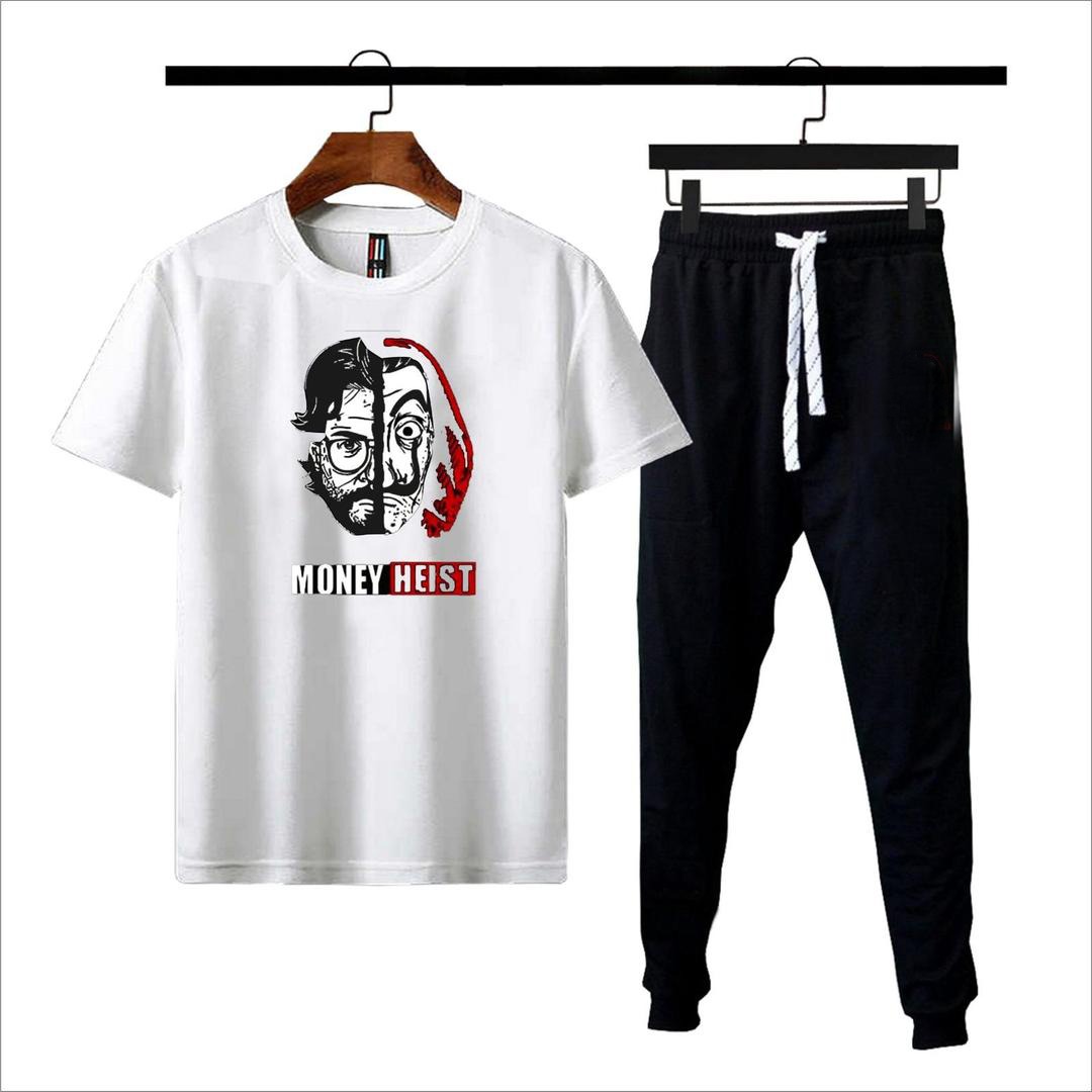 Premium Micro Menโs Tracksuit Money Heist Print โ Comfortable Sportswear | Gym & Workout Suit