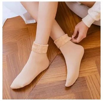 Pack of 2 pairs Women Winter Woolen Socks Warm Thicken Thermal Snow Socks - Image 3