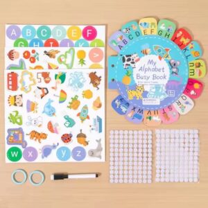 My Alphabet Busy Book โ Interactive Learning Kit for Kids with Magnetic Letters & Activity Pages