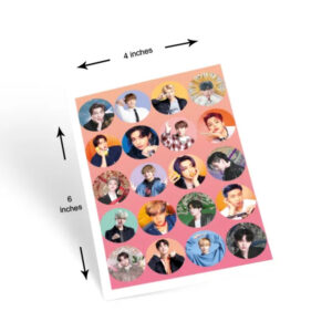 BTS All Member KโPop Sticker Sheet 4x6 Inches Waterproof Durable High Quality Print PVC Practical Choice For Fans Laptop Notebook And Decoration