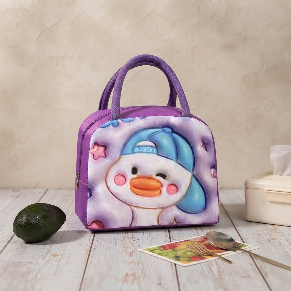 Cute Cartoon Duck Thermal Insulated Lunch Bag - Carry Bag Designed For Food Storage And Daily Meal Routine - Image 2