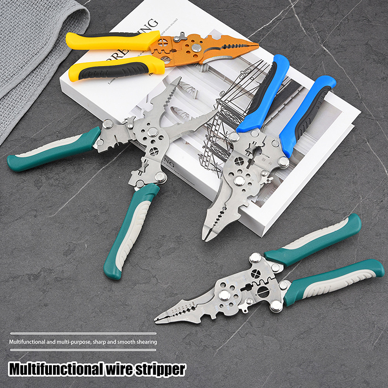 Multi-Function Wire Stripper and Cutter โ 10-in-1 Electrical Hand Tool with Cutting, Stripping, Crimping & Screwdriver Functions (Random Color) - Image 6