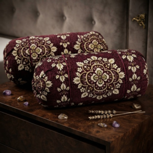 Luxury 2 Piece Soft Velvet Jacquard Gol Pillow Cover Set 36 x 17 Easy Washable Floral Design