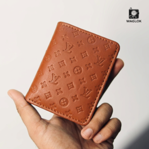 Designer Monogram Leather Wallet โ Compact Bifold Wallet with Card Slots & Cash Pocket | Slim Everyday Wallet