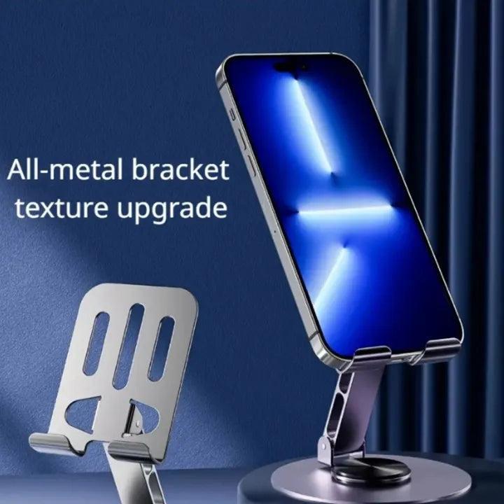 Metal Body Adjustable Phone Holder โ Foldable Desktop Stand for Mobile Phones - Image 5