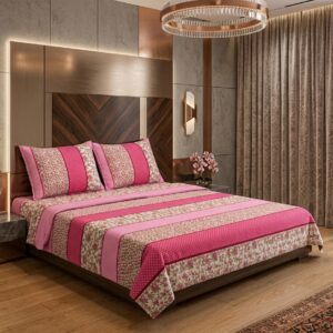 3D Crystal Cotton 3-piece Bedsheet Set AY0010038