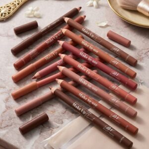 Nude Shades Lip Pencils - Long Lasting High Pigmented Precise Definition Waterproof Lip Liner