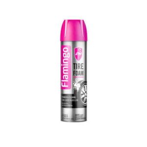 Flamingo Tire Foam Cleaner 650ML | No-Wipe Tire Shine Foam Spray | Cleans, Protects & Restores Tire Gloss | UV Protection