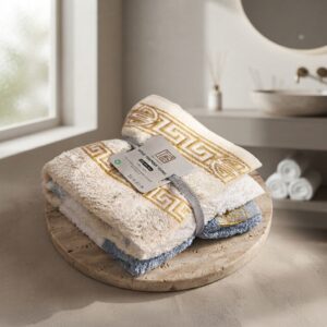 Premium Multi Purpose Cotton Towel 450 GSM Soft Absorbent Towel | 3pcs | Random Colour