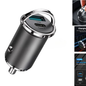 G-Golden 60W QC 4.0 Fast Car Charger โ Dual Port High-Quality Multi-Device Charging - Black