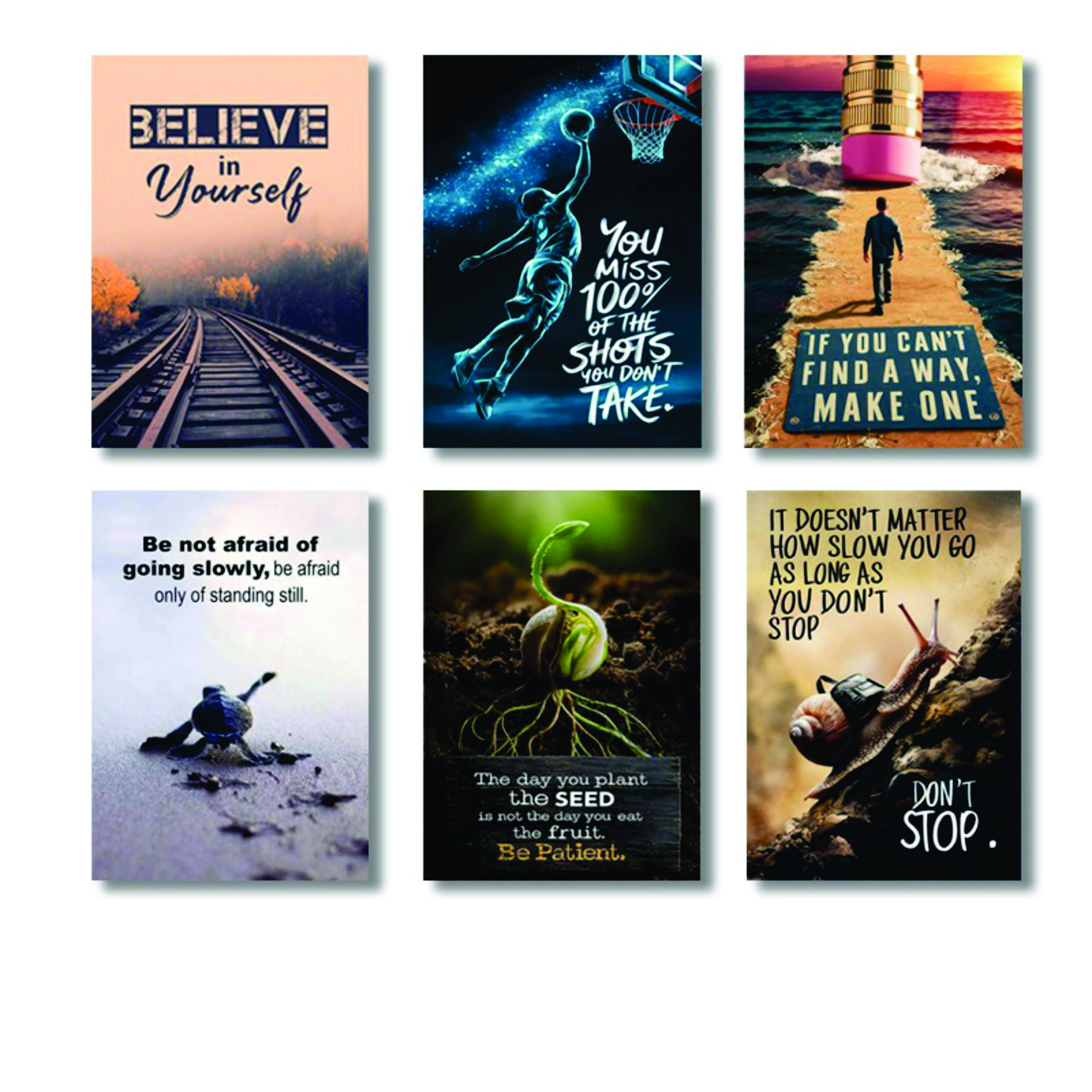 Set of 6 Premium Wall Art Photo Tiles โ Modern Home Decor Sets 8x11 - Image 2