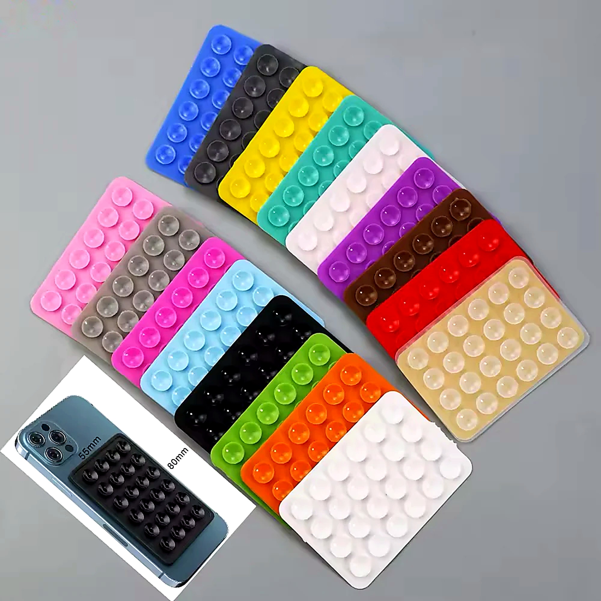 Silicone Suction Cup Phone Holder β Strong Grip Mobile Phone Mount, Random Color - Image 3