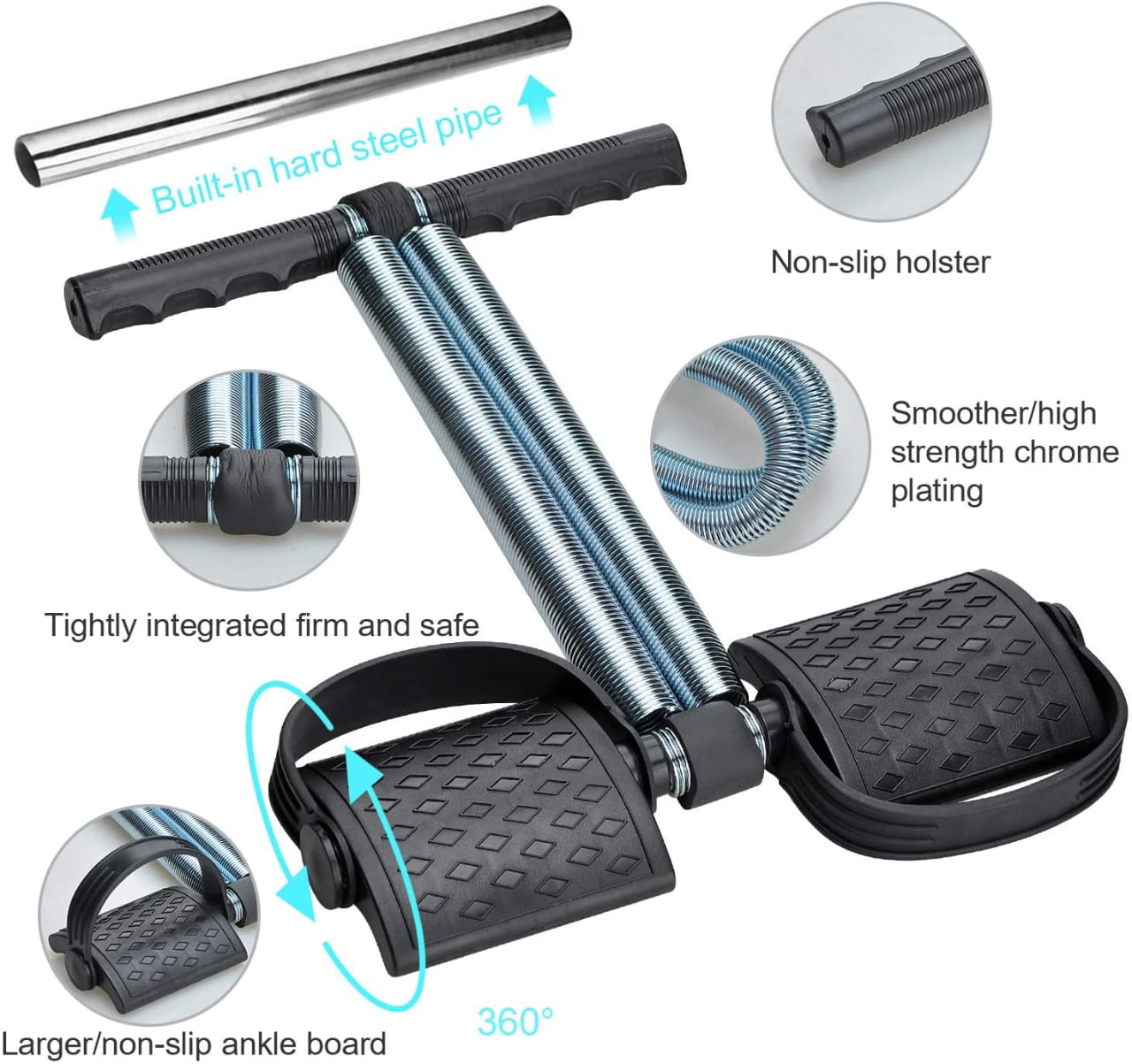 Tummy Trimmer Double Spring Heavy Duty Fitness Equipment Portable Workout Machine For Home Gym Exercise - Image 3