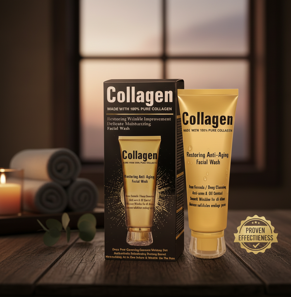Collagen Restoring Anti-Aging Facial Wash - Deep Cleansing, Wrinkle Improvement, Oil Control & Delicate Moisturizing (120ml) - Image 2