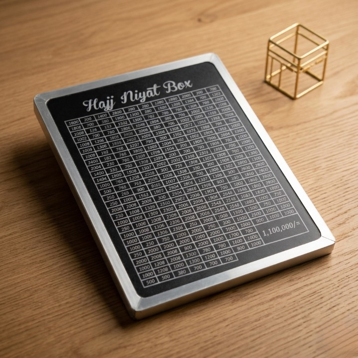 Hajj Niyat Box โ Premium Islamic Savings Tracker & Goal-Oriented Money Box - Non-Assembled - Image 2