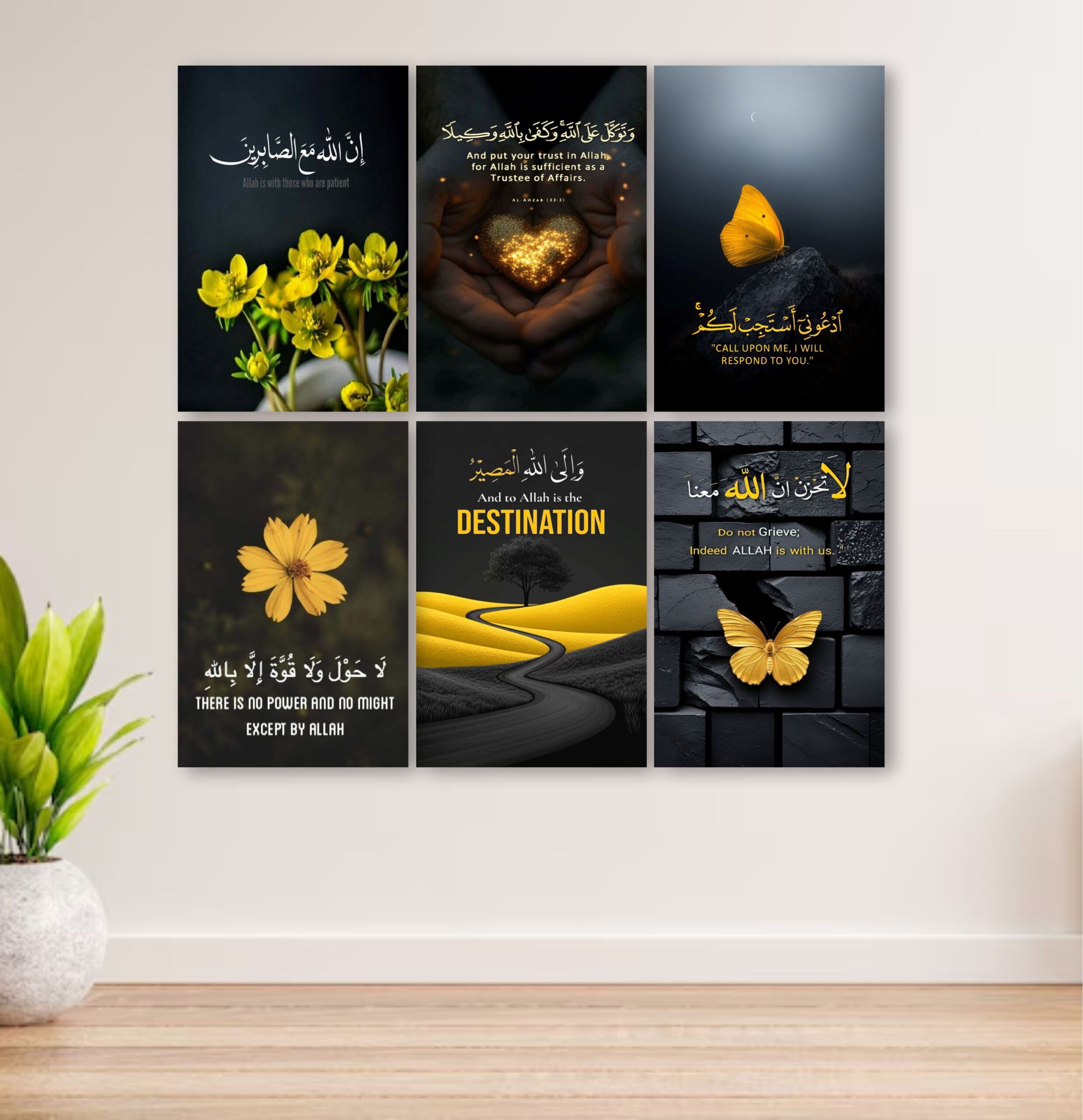 Set of 6 Premium Wall Art Photo Tiles โ Modern Home Decor Sets 8X11