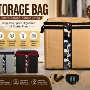 Heavy-Duty 110GSM Storage Bag – Foldable Closet Organizer for Clothes, Quilts & Blankets