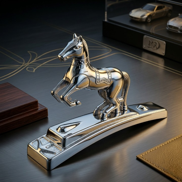 Front Mudguard Horse Ornament for Bikes โ Premium Chrome Style Bike Decoration - Image 3