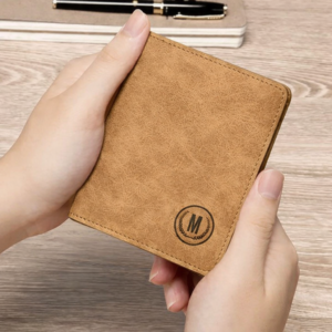 Trending M-Design RFID Wallet | Compact PU Card Holder with Coin Pocket for Men & Women
