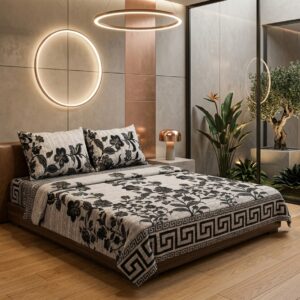 3D Crystal Cotton 3-piece Bedsheet Set AY0010039