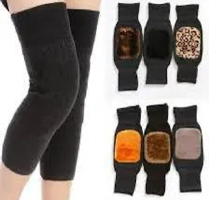 (1 Pair) Unisex Cashmere Wool Knee Warmers | Winter Thermal Velvet Knee Pads for Men & Women โ Soft, Warm & Comfortable Support randome colour