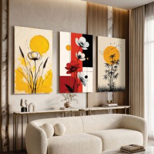 Set of 3 Premium Wall Art Photo Tiles โ Home Decor Accessory Designed For Interior Styling And Daily Living Space Routine - Size: 8x11