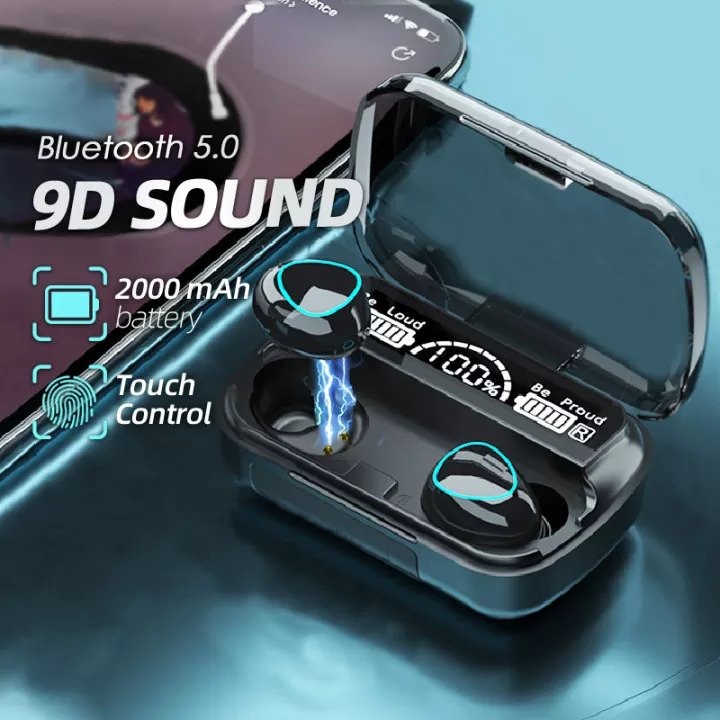 DaMix Original M10 Bluetooth Earbuds โ Wireless Earphones with LED Display & Power Bank Case - Image 4