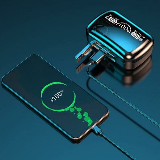 DaMix Original M10 Bluetooth Earbuds โ Wireless Earphones with LED Display & Power Bank Case - Image 5