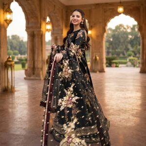 SO KAMAL Embroidered Digital Printed Khaddar 3-Piece Suit